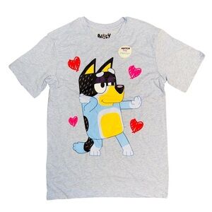 Bluey Family Matching Valentine’s Day  Hearts Short Sleeve T-Shirt